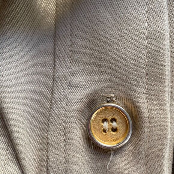 Vintage Trench Coat 10 Tall TWA Airlines Stan Herman Flight Attendant Belted 70s - Picture 7 of 12